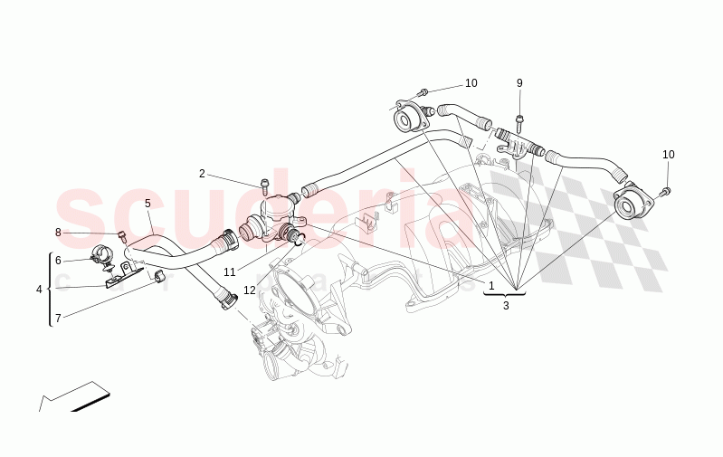 OIL VAPOUR RECIRCULATION SYSTEM of Maserati Maserati Levante Modena S Automatic 3.0 BT V6 4WD 430HP