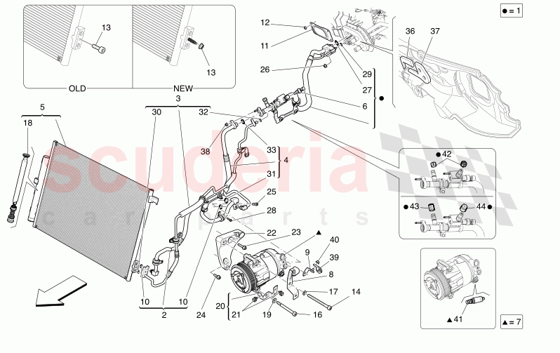 A/C UNIT: ENGINE COMPARTMENT DEVICES of Maserati Maserati Levante Modena S Automatic 3.0 BT V6 4WD 430HP