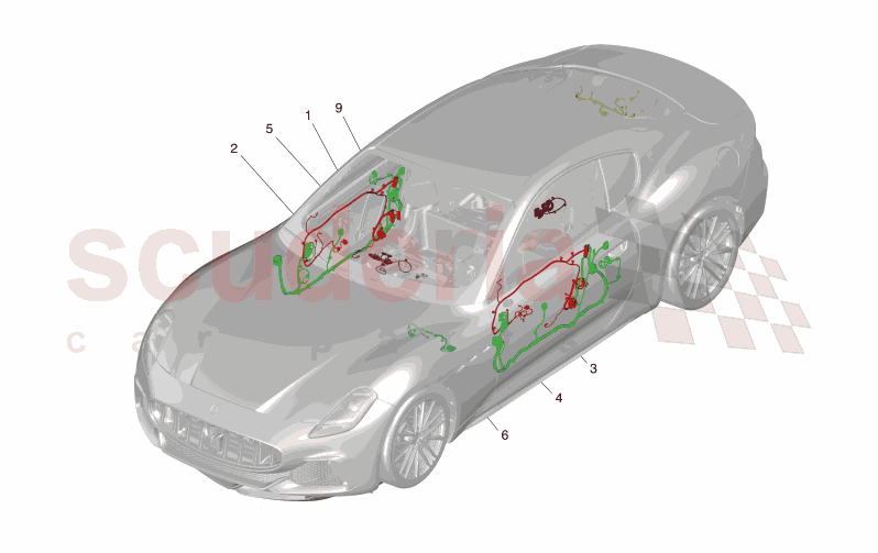 MAIN WIRING of Maserati Maserati GranCabrio M189 TROFEO  AUTOMATIC 4WD 3.0 BT V6 550 HP