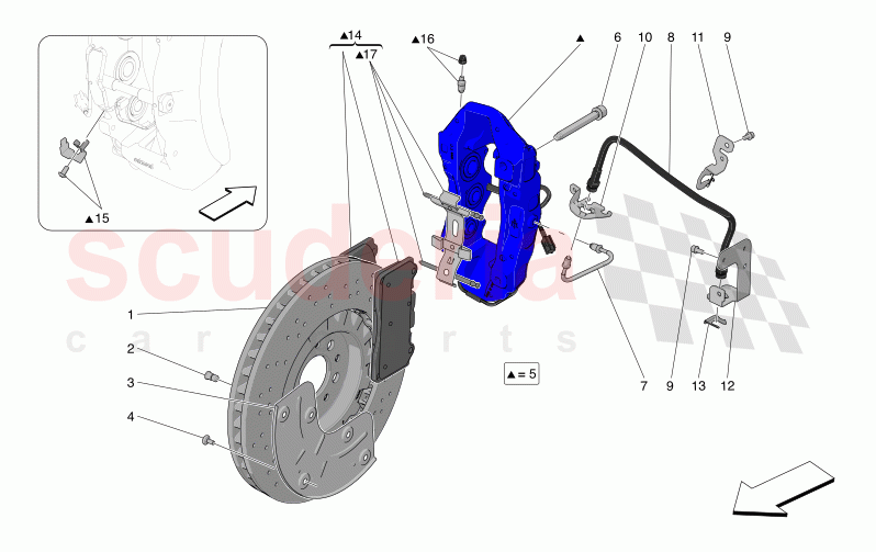 BRAKING DEVICES ON FRONT WHEELS of Maserati Maserati MC20 Notte Automatic 3.0 BT V6 2WD 630HP