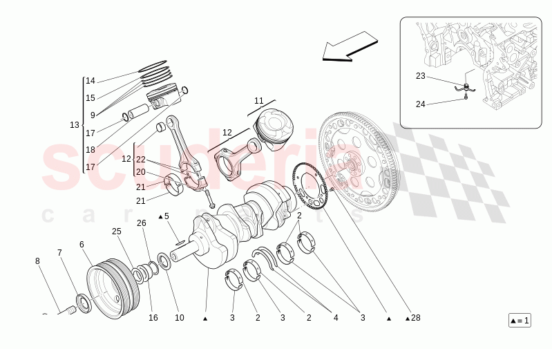 CRANK MECHANISM of Maserati Maserati Levante Modena S Automatic 3.0 BT V6 4WD 430HP