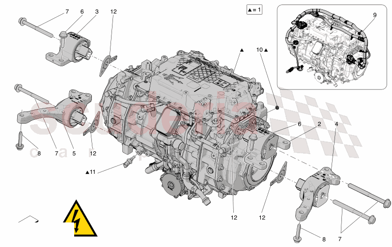 REAR ELECTRIC AXLE - POWERTRAIN of Maserati Maserati GranTurismo M189 FOLGORE  AUTOMATIC 4WD BEV 560 kW