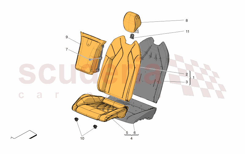REAR SEATS: TRIM PANELS of Maserati Maserati GranTurismo M189 TROFEO  AUTOMATIC 4WD 3.0 BT V6 550 HP