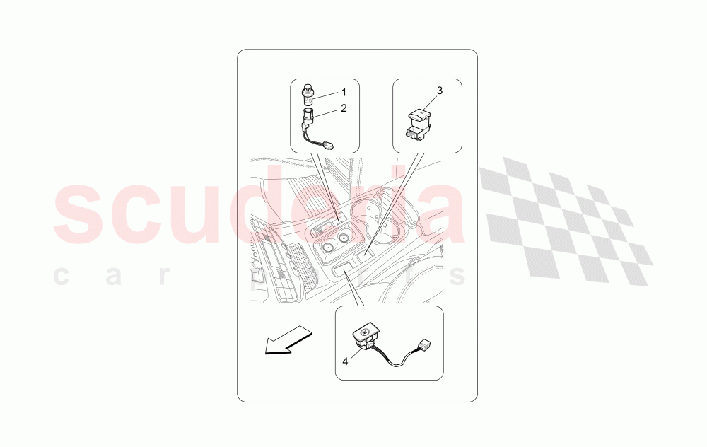 CENTRE CONSOLE DEVICES of Maserati Maserati GranTurismo (2008-2010) S