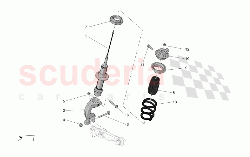 FRONT SHOCK ABSORBER DEVICES of Maserati Maserati MC20 Automatic 3.0 BT V6 2WD 630HP