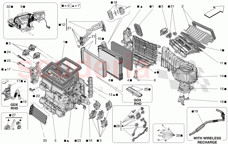 A/C UNIT: DASHBOARD DEVICES of Maserati Maserati Grecale Folgore Automatic 4WD BEV 400 kW