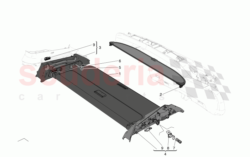 REAR PARCEL SHELF of Maserati Maserati Grecale Trofeo Automatic 3.0 BT V6 530HP