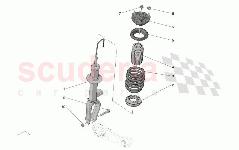 FRONT SHOCK ABSORBER DEVICES of Maserati Maserati Grecale GT Automatic 2.0 T4 4WD 300HP MHEV