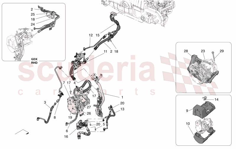 A/C UNIT: ENGINE COMPARTMENT DEVICES of Maserati Maserati GranTurismo M189 FOLGORE  AUTOMATIC 4WD BEV 560 kW