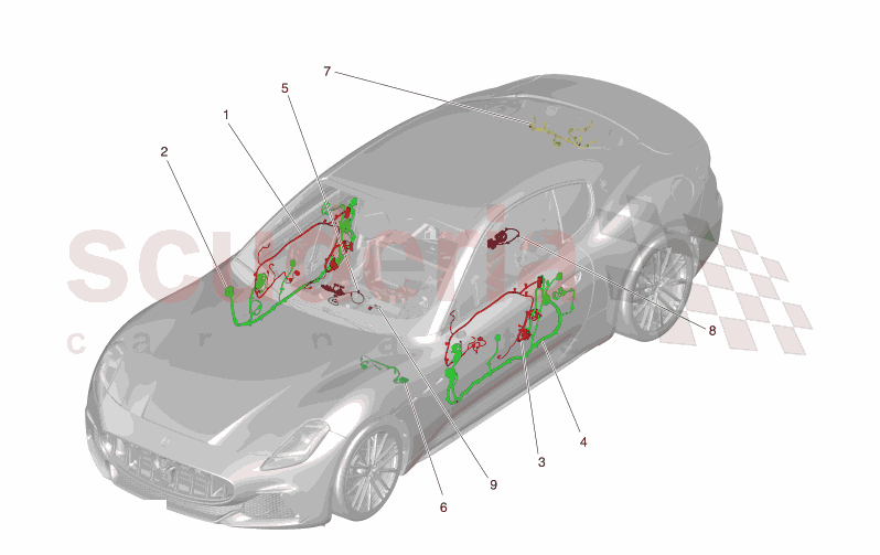 MAIN WIRING of Maserati Maserati GranTurismo M189    AUTOMATIC 4WD 3.0 BT V6 490 HP