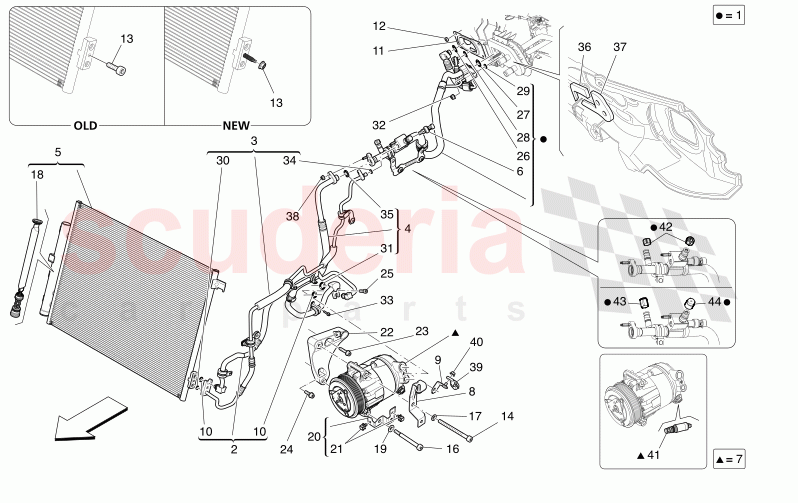 A/C UNIT: ENGINE COMPARTMENT DEVICES of Maserati Maserati Levante Modena S Automatic 3.0 BT V6 4WD 430HP
