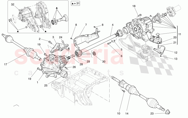 FRONT WHEELS TRANSMISSION of Maserati Maserati Levante Modena S Automatic 3.0 BT V6 4WD 430HP