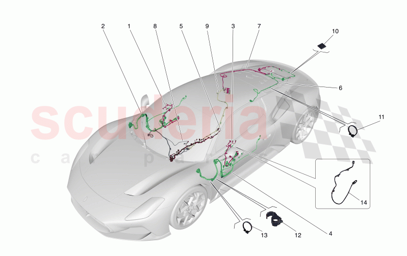 MAIN WIRING of Maserati Maserati MC20 Leggenda Automatic 3.0 BT V6 2WD 630HP