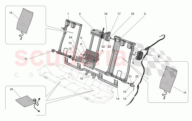 REAR SEATS: MECHANICS AND ELECTRONICS of Maserati Maserati Grecale Trofeo Automatic 3.0 BT V6 530HP