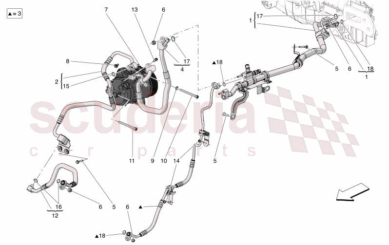 A/C UNIT: ENGINE COMPARTMENT DEVICES of Maserati Maserati GranTurismo M189 TROFEO  AUTOMATIC 4WD 3.0 BT V6 550 HP