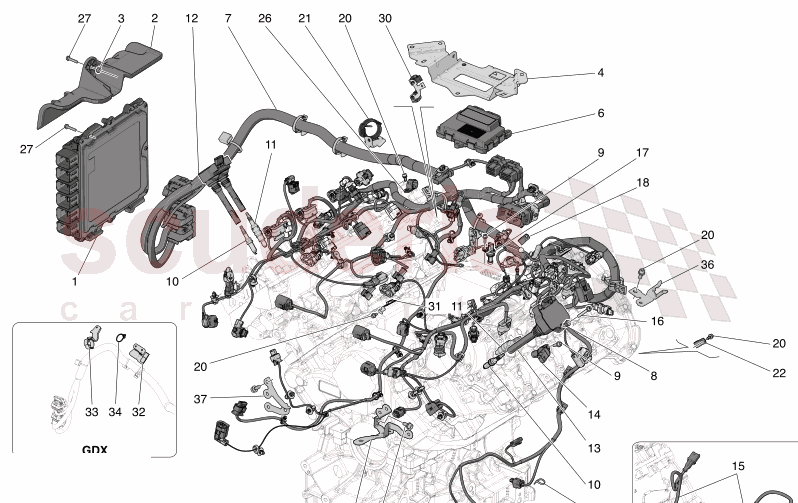 ELECTRONIC CONTROL: INJECTION AND ENGINE TIMING CONTROL of Maserati Maserati GranCabrio M189    AUTOMATIC 4WD 3.0 BT V6 490 HP