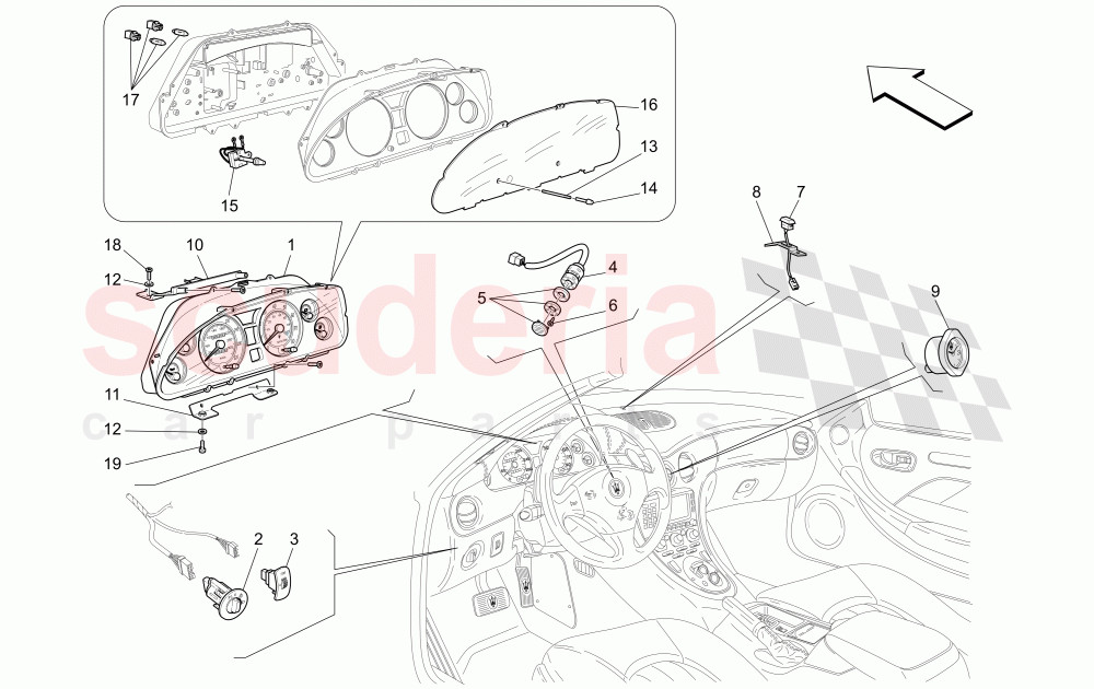 PASSENGER COMPARTMENT DEVICES (Dashboard) of Maserati Maserati 4200 Spyder (2005-2007) CC