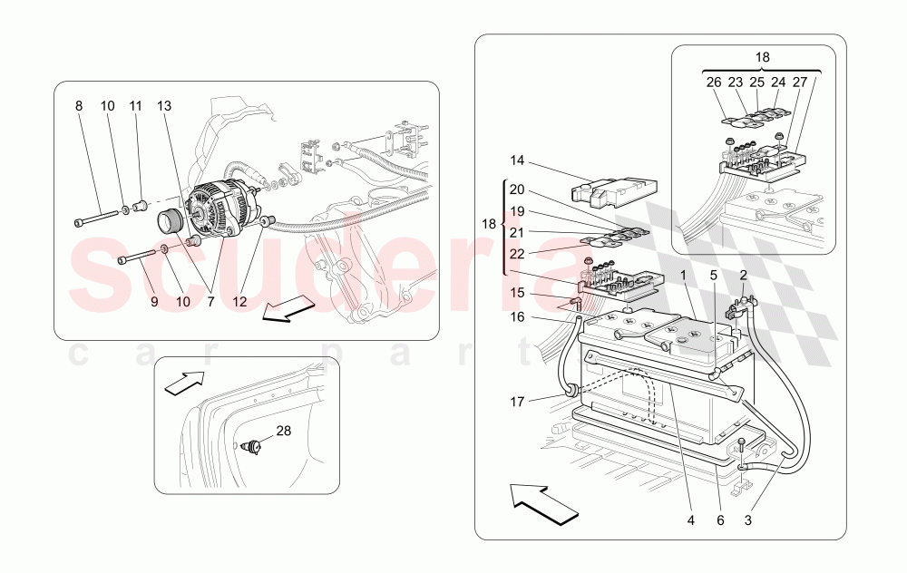 ENERGY GENERATION AND ACCUMULATION of Maserati Maserati Quattroporte (2008-2012) S 4.7