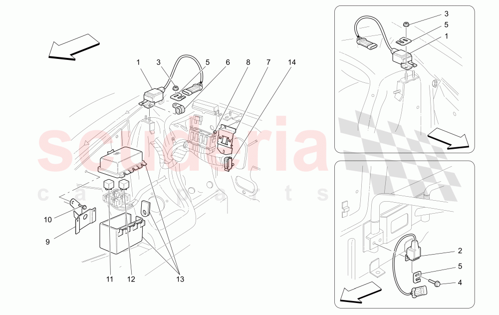 ENGINE COMPARTMENT CONTROL UNITS of Maserati Maserati 4200 Coupe (2002-2004) GT