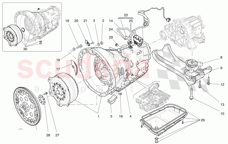 GEARBOX HOUSINGS of Maserati Maserati Levante Modena S Automatic 3.0 BT V6 4WD 430HP