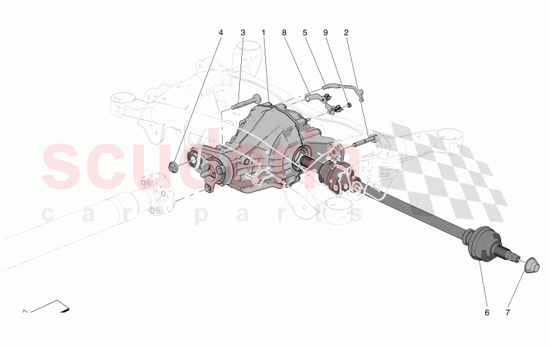 DIFFERENTIAL AND REAR AXLE SHAFTS of Maserati Maserati Grecale Modena Automatic 2.0 T4 4WD 250HP MHEV