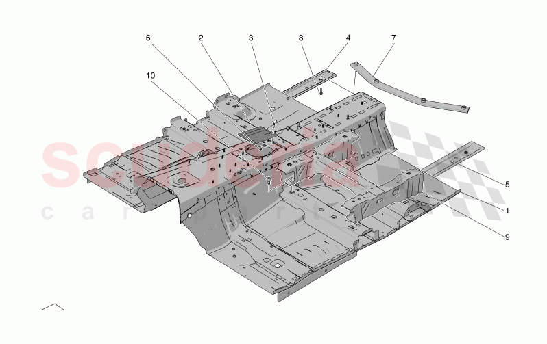CENTRAL STRUCTURAL FRAMES AND SHEET PANELS of Maserati Maserati Grecale Trofeo Automatic 3.0 BT V6 530HP