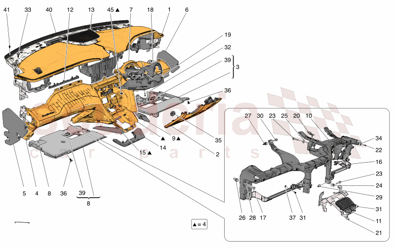 DASHBOARD UNIT of Maserati Maserati GranCabrio M189 TROFEO  AUTOMATIC 4WD 3.0 BT V6 550 HP