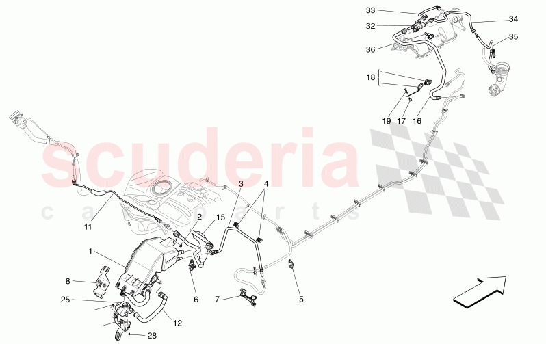 FUEL VAPOUR RECIRCULATION SYSTEM of Maserati Maserati Levante Modena S Automatic 3.0 BT V6 4WD 430HP