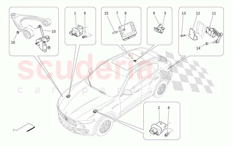 ELECTRONIC CONTROL (SUSPENSION) of Maserati Maserati Levante Modena S Automatic 3.0 BT V6 4WD 430HP