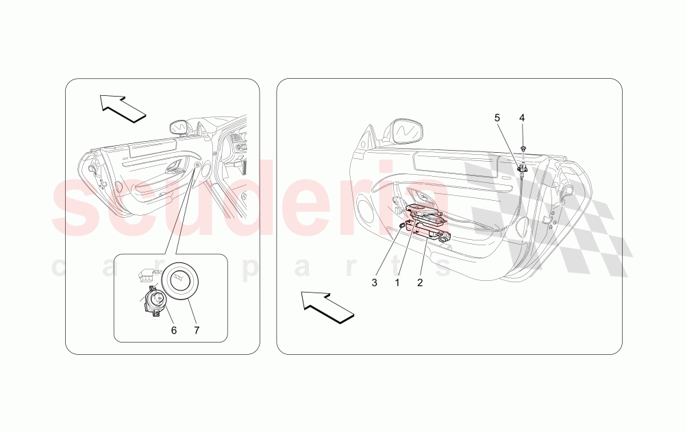 DOOR DEVICES (Not available with: Special Edition) of Maserati Maserati GranTurismo (2012-2016) Sport CC
