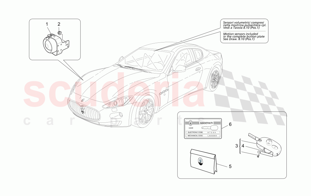 ALARM AND IMMOBILIZER SYSTEM of Maserati Maserati GranTurismo (2007-2010) Auto