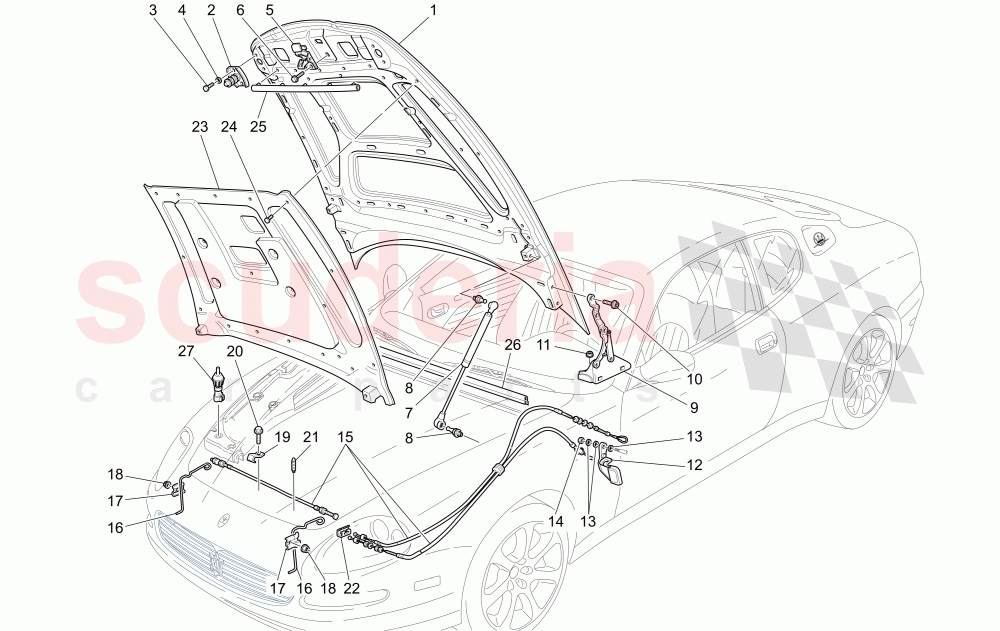 FRONT LID of Maserati Maserati 4200 Coupe (2005-2007) GT