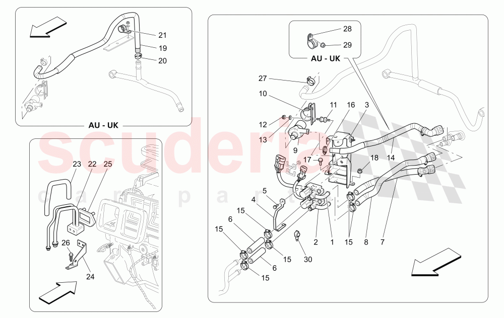 A/C UNIT: ENGINE COMPARTMENT DEVICES of Maserati Maserati GranTurismo (2008-2010) S