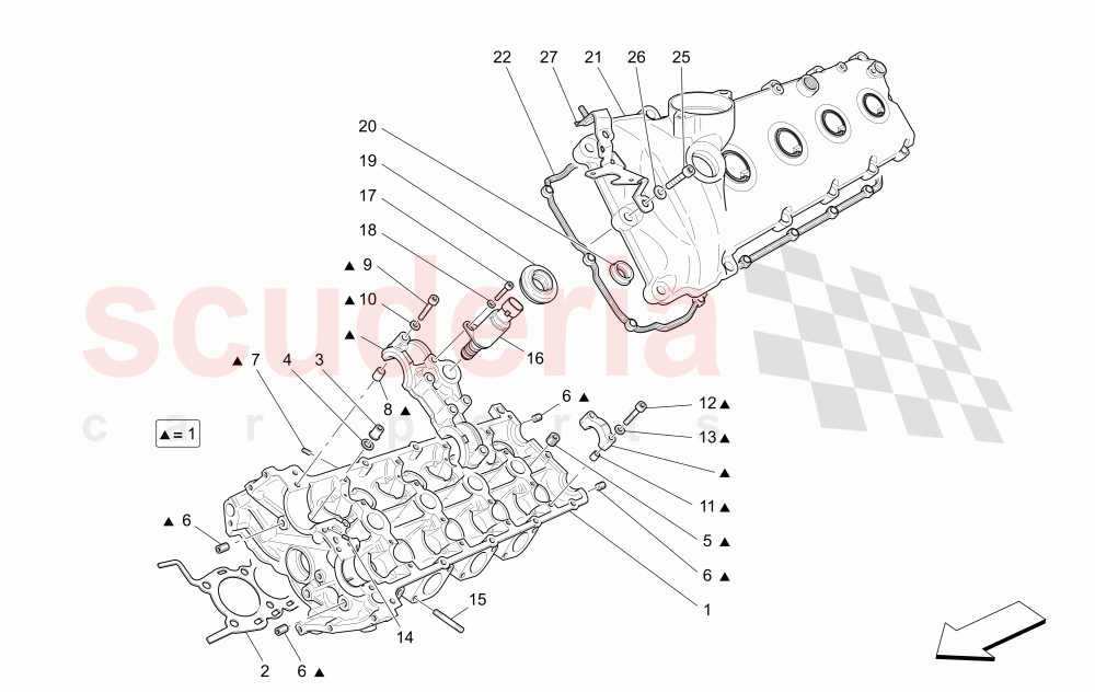 LH CYLINDER HEAD of Maserati Maserati GranTurismo (2017+) Sport Auto