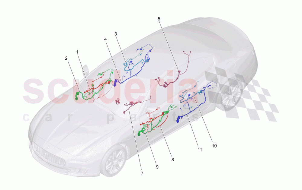 MAIN WIRING (Not available with: CENTRALIZED ELECTRICAL LOCKING) of Maserati Maserati Quattroporte (2017+) S Q4