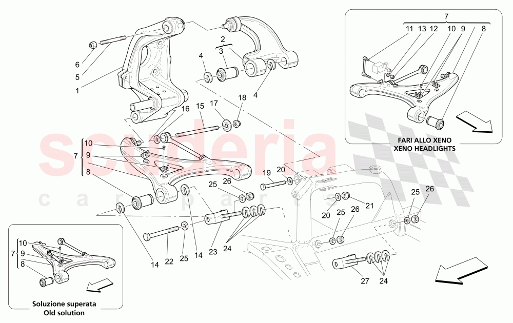 REAR SUSPENSION of Maserati Maserati 4200 Spyder (2005-2007) GT