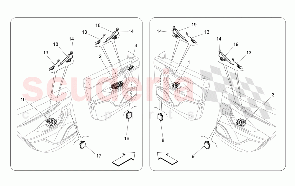 DOOR DEVICES of Maserati Maserati Levante (2017+) Diesel