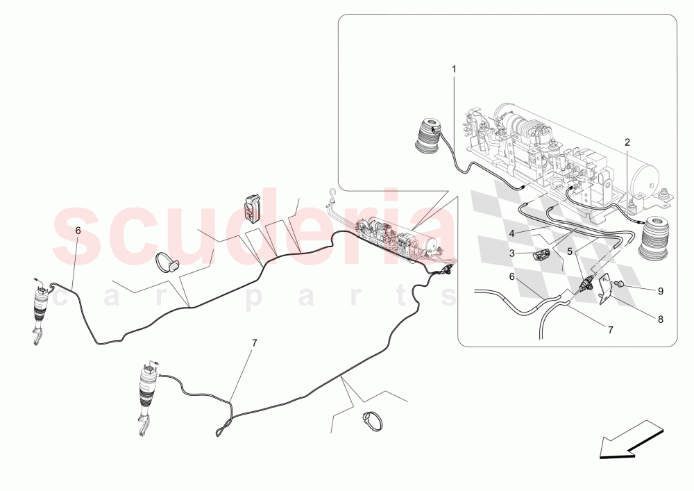 AIR SUSPENSION SYSTEM of Maserati Maserati Levante (2017+) Diesel