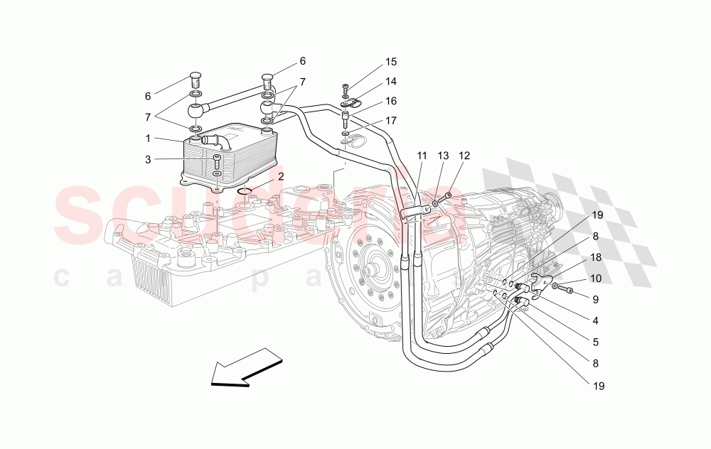 LUBRICATION AND GEARBOX OIL COOLING of Maserati Maserati GranCabrio (2016+) MC