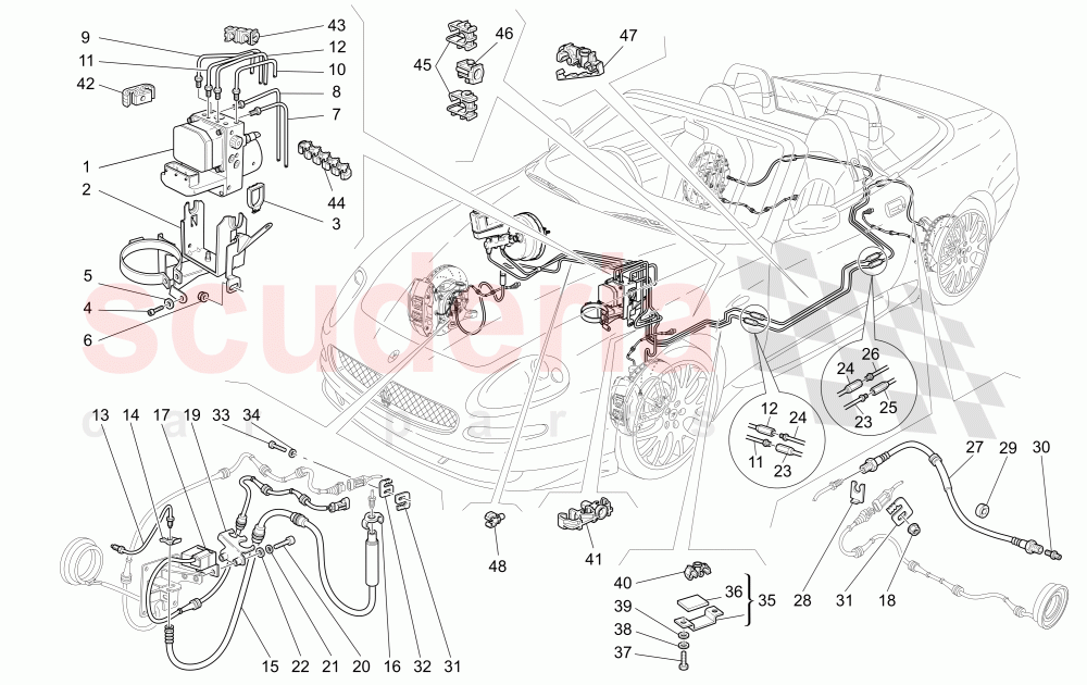 BRAKING SYSTEM of Maserati Maserati GranSport Spyder (2005-2007)