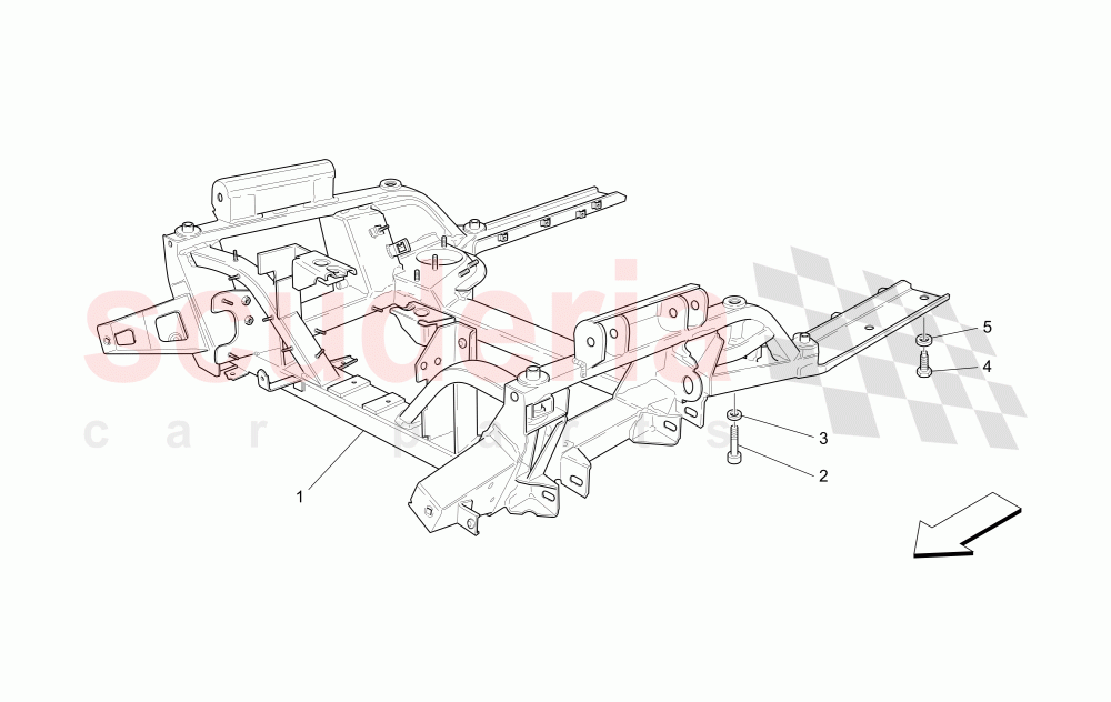 FRONT UNDERCHASSIS of Maserati Maserati Quattroporte (2009-2012) Sport GTS