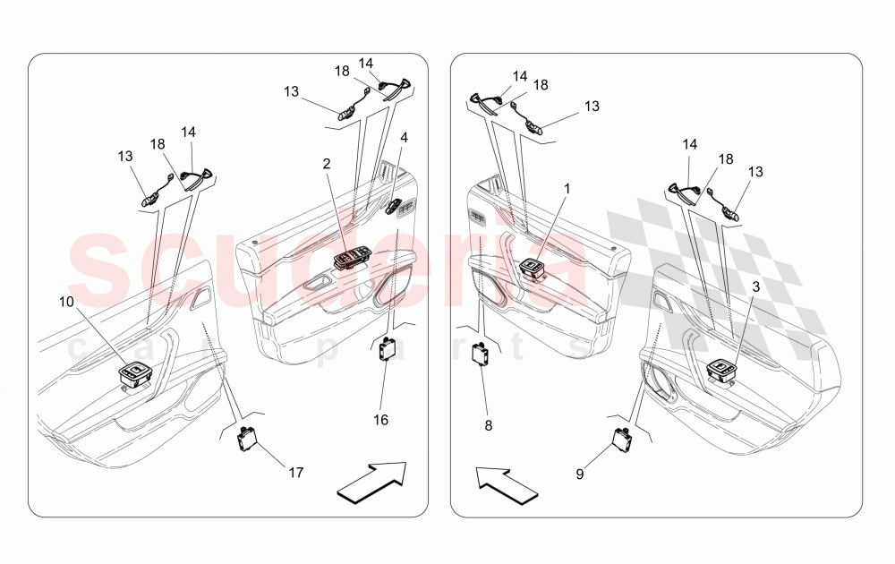 DOOR DEVICES of Maserati Maserati Ghibli (2017+) S Q4