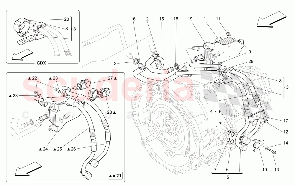 LUBRICATION AND GEARBOX OIL COOLING of Maserati Maserati Ghibli (2014-2016) S