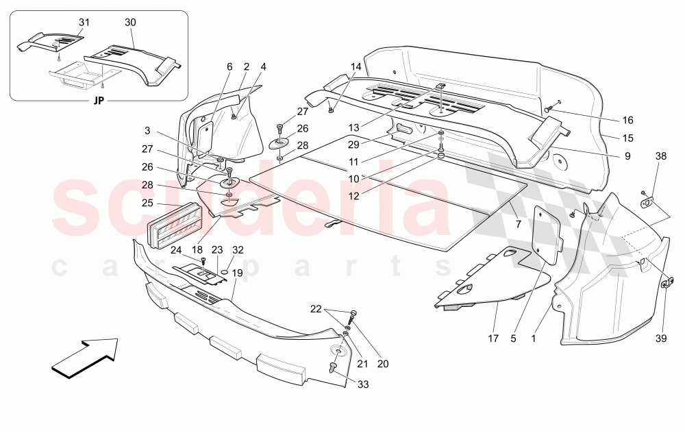LUGGAGE COMPARTMENT MATS (Available with: CENTENNIAL INTERNALSNot available with: Special Edition) of Maserati Maserati GranTurismo (2012-2016) Sport Auto