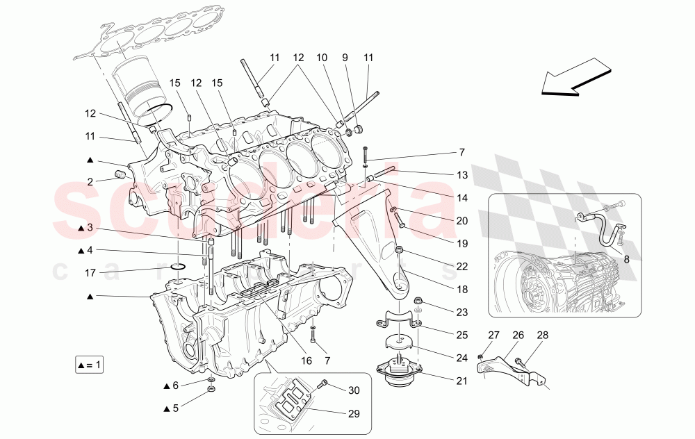 CRANKCASE of Maserati Maserati GranTurismo (2011-2012) S