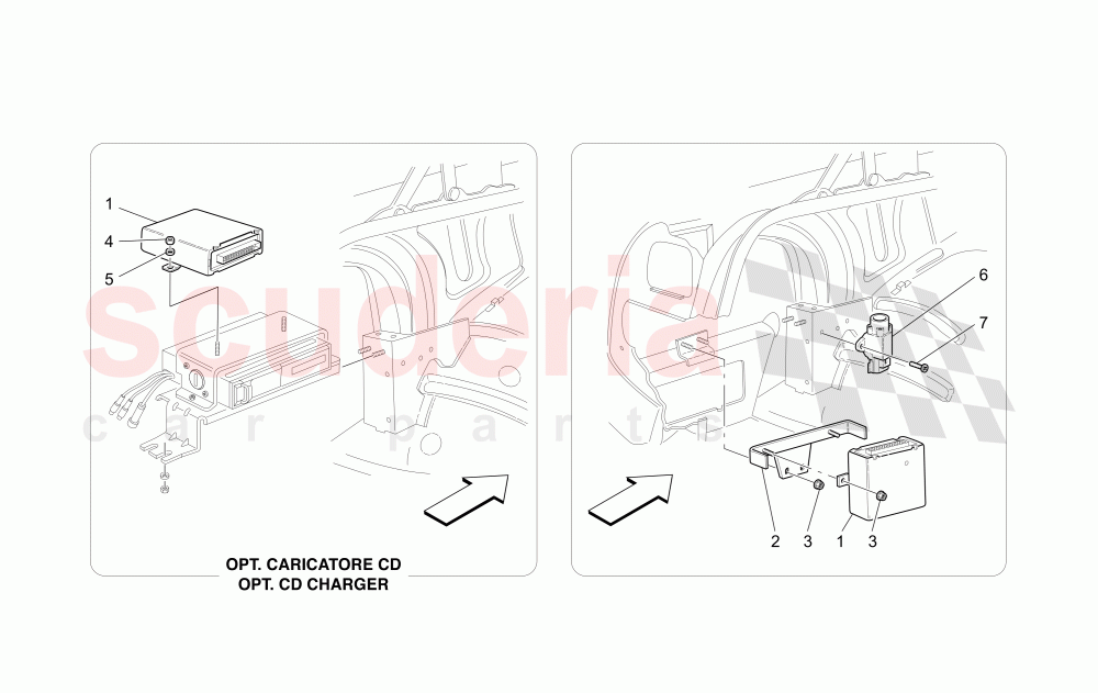 TRUNK COMPARTMENT CONTROL UNITS (L.H. Side) of Maserati Maserati GranSport Coupe (2005-2007)