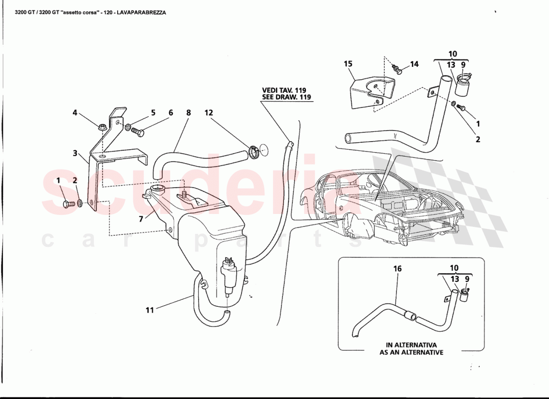 WINDSCREEN WASHER of Maserati Maserati 3200 GT / Assetto Corsa