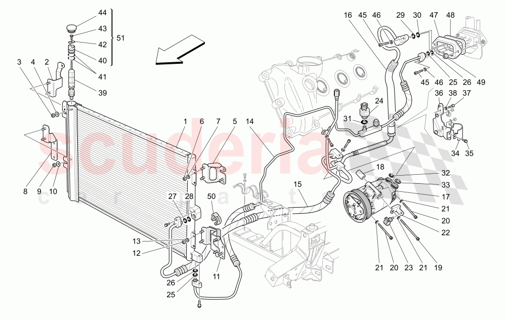 A/C UNIT: ENGINE COMPARTMENT DEVICES of Maserati Maserati GranTurismo (2017+) Sport Auto