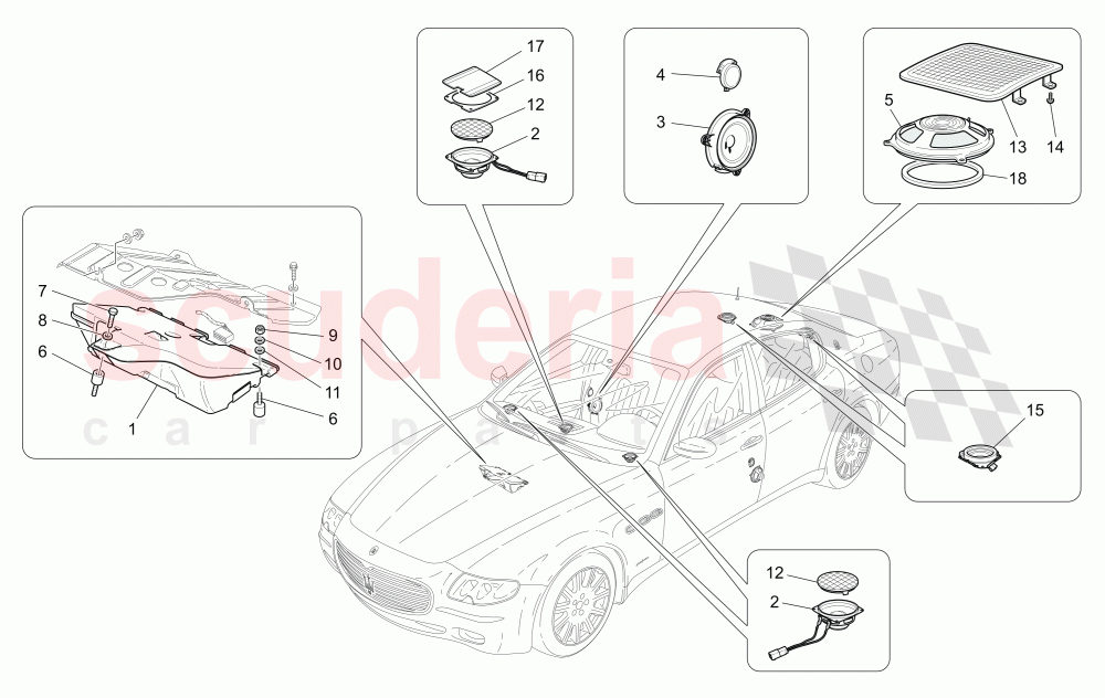 SOUND DIFFUSION SYSTEM of Maserati Maserati Quattroporte (2008-2012) 4.2