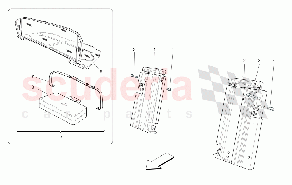 ELECTRICAL CAPOTE: ROLL BAR AND ACCESSORIES of Maserati Maserati GranCabrio (2010-2012)